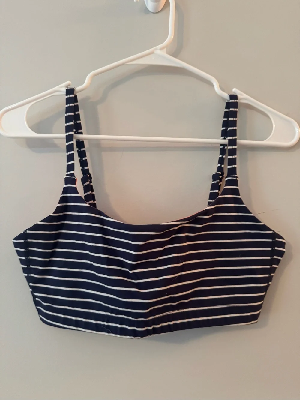 Marine Layer Striped Navy and White Sports Bra